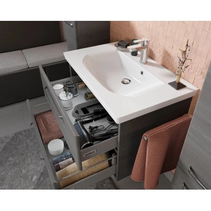 Pelipal Badmöbelset TrenTino Mit Unterschrank + 3D-Spiegelschrank 110 Cm Graphit – Bild 9