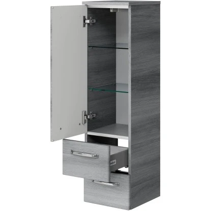 Pelipal Badmöbel-Set TrenTino Mit Midischrank Und Glaswaschtisch 107 Cm Graphit – Bild 8