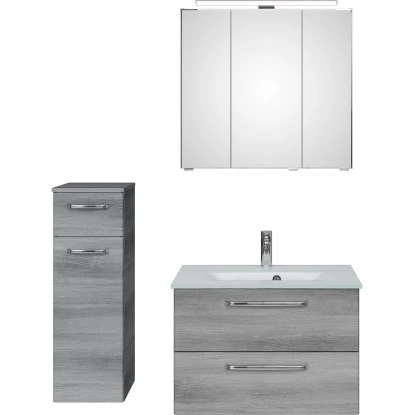 Pelipal Badmöbel-Set TrenTino Mit Unterschrank Und Glaswaschtisch 107 Cm Graphit – Bild 2