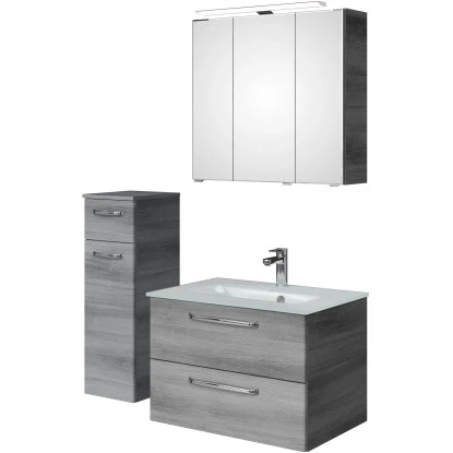 Pelipal Badmöbel-Set TrenTino Mit Unterschrank Und Glaswaschtisch 107 Cm Graphit – Bild 4