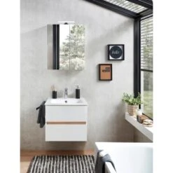 Pelipal Badmöbel-Set 329 Mila Mit Waschtisch, Unterschrank & Spiegelschrank Weiß