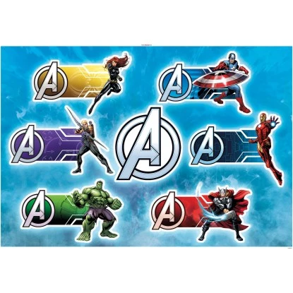 Komar Deko-Sticker Avengers Plates 100 X 70 Cm Gerollt