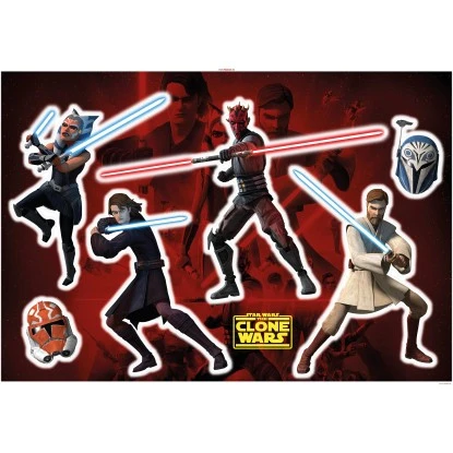 Komar Deko-Sticker Clone Wars Showdown 100 X 70 Cm