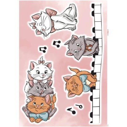 Komar Deko-Sticker Aristocats Kittens 50 X 70 Cm