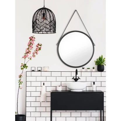 Baliv Wandspiegel SP-50.20 RundØ 50 Cm Schwarz – Bild 3