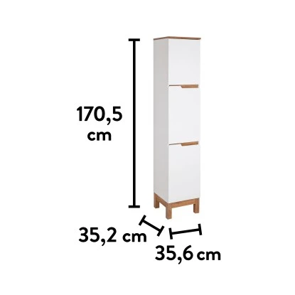Baliv Hochschrank BM-6620 Weiß – Bild 5