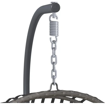 Hängesessel Leyburn Aus Polyrattan Grau-Taupe – Bild 4