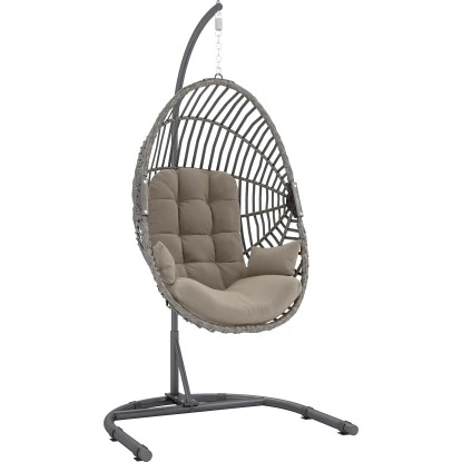 Hängesessel Leyburn Aus Polyrattan Grau-Taupe – Bild 2