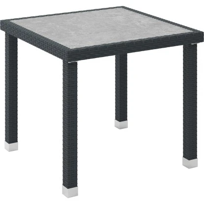 Gartentisch Marnoo Quadratisch Schwarz 80 Cm X 80 Cm