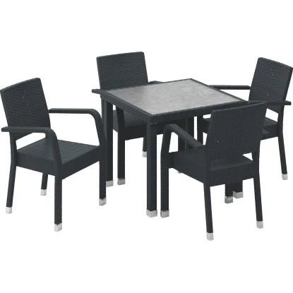 Gartentisch Marnoo Quadratisch Schwarz 80 Cm X 80 Cm – Bild 4