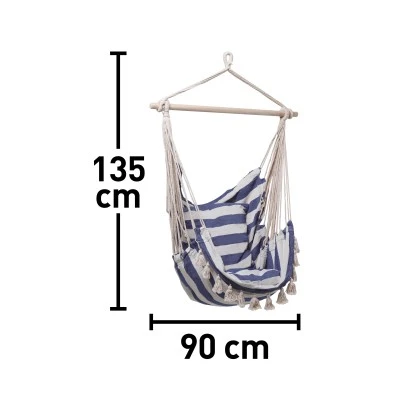 Hängesessel Lytton FSC® Blau-Weiß/Natur – Bild 2