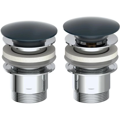 Kirchhoff Pop Up Waschbeckenstöpsel Schwarz Matt 1 1/4 Zoll X 65 Mm – Bild 2