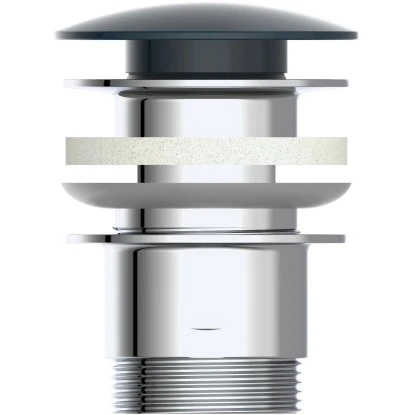 Kirchhoff Pop Up Waschbeckenstöpsel Schwarz Matt 1 1/4 Zoll X 65 Mm – Bild 3