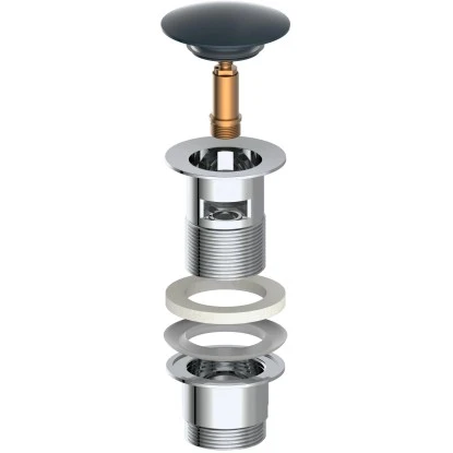 Kirchhoff Pop Up Waschbeckenstöpsel Schwarz Matt 1 1/4 Zoll X 65 Mm – Bild 5