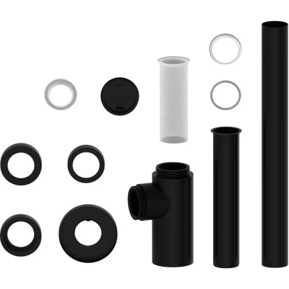 Kirchhoff Design Waschbecken Siphon Schwarz Matt – Bild 5