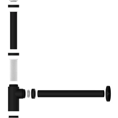 Kirchhoff Design Waschbecken Siphon Schwarz Matt – Bild 6