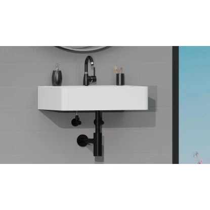 Kirchhoff Design Waschbecken Siphon Schwarz Matt – Bild 7