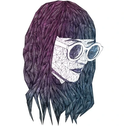 Komar Wandbild Grid Violet 40 X 50 Cm