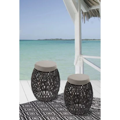 Hocker Alba 130 Dunkelbraun 2er Set – Bild 3