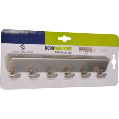 Siro Türgarderobe 2303 Metall Nickelfarben Matt Länge 240 Mm Selbstklebend – Bild 2