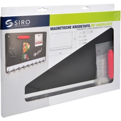 Siro Magnetische Kreidetafel Mit Hakenleiste 2431 Metall Länge 380 Mm