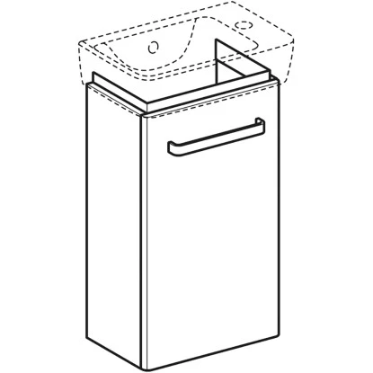 Geberit Waschbeckenunterschrank 34,8 Cm Renova Compact Mit 1 Tür Weiß – Bild 2