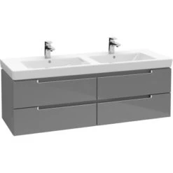 Villeroy & Boch Waschbeckenunterschrank 128,7 Cm Subway 2.0 A692 Glossy Grey