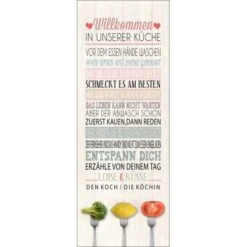 Leinwandbild Kitchen Rules 27 Cm X 77 Cm