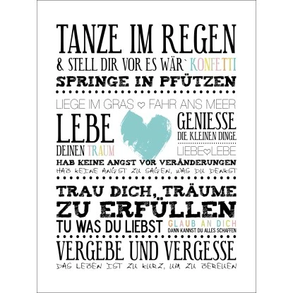 Dekopanel Blue Heart 29 Cm X 39 Cm