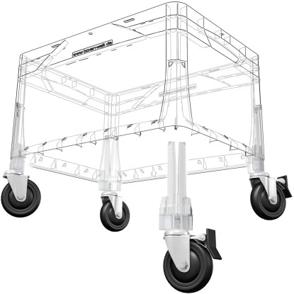 Eurobox-System Einsteckrollen-Set Outdoor Anthrazit 4 Stück – Bild 2