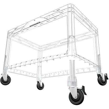 Eurobox-System Einsteckrollen-Set Outdoor Anthrazit 4 Stück – Bild 3