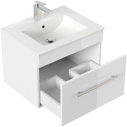 Posseik Waschplatz Viva 60 Cm Weiß Hochglanz – Bild 2