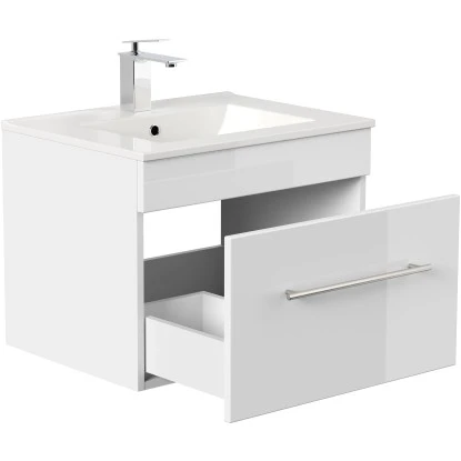 Posseik Waschplatz Viva 60 Cm Weiß Hochglanz – Bild 4