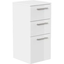 Posseik Midischrank Viva 35,2 Cm Weiß Hochglanz