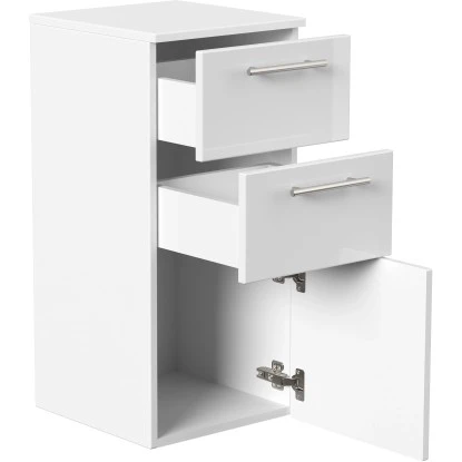 Posseik Midischrank Viva 35,2 Cm Weiß Hochglanz – Bild 3