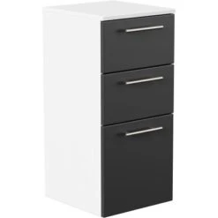 Posseik Midischrank Viva 35,2 Cm Schwarz Seidenglanz