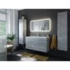 Posseik Badmöbelset Argos Beton Inkl. LED Spiegel Mit Touch-Funktion EEK: F