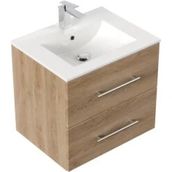 Posseik Waschplatz Homeline 60 Cm Eiche Hell 2-teilig