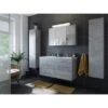 Posseik Badmöbelset Argos 4-tlg. Inkl. Spiegelschrank Beton
