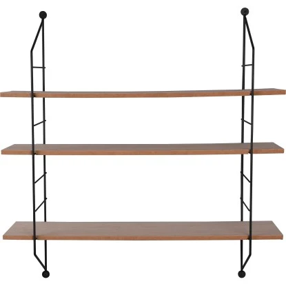 Mirrors & More Metall-Wandregal Ella Mit Holz 60 Cm X 62 Cm X 14,5 Cm – Bild 2