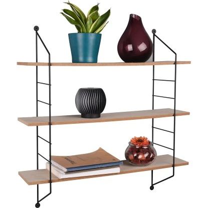 Mirrors & More Metall-Wandregal Ella Mit Holz 60 Cm X 62 Cm X 14,5 Cm – Bild 5