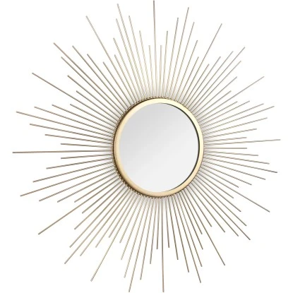 Mirrors & More Dekospiegel Sunny Gold Ø 60 Cm