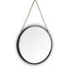 Mirrors & More Dekospiegel Nina Metallrahmen Schwarz Mit Seil Ø 40 Cm