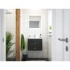 Posseik Badmöbel-Set Carpo SlimLine HxB: 52 X 60 Cm Mit LED-Spiegel Anthrazit