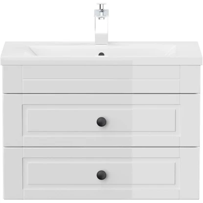 Posseik Badmöbel-Set Portus SlimLine HxBxT: 51 Cm X 70 Cm X 36 Cm Weiß Hochglanz – Bild 8