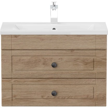 Posseik Badmöbel-Set Portus SlimLine H X B X T: 51 Cm X 70 Cm X 36 Cm Eiche Hell – Bild 8