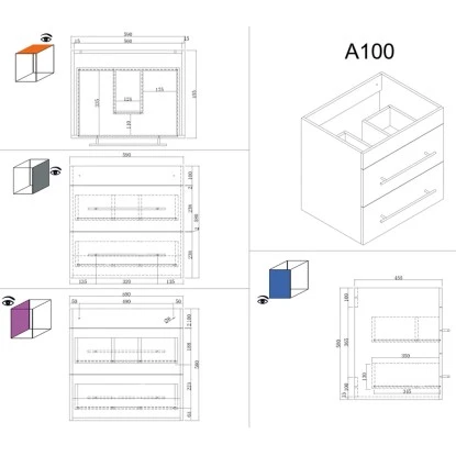 Posseik Badmöbel-Set Apollo H X B X T: 56 Cm X 60 Cm X 46 Cm Eiche Hell – Bild 7