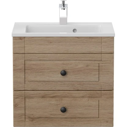 Posseik Badmöbel-Set Apollo H X B X T: 56 Cm X 60 Cm X 46 Cm Eiche Hell – Bild 8