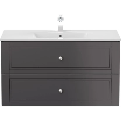 Posseik Badmöbel-Set Homeline H X B X T: 56 Cm X 101 Cm X 46,5 Cm Anthrazit – Bild 6