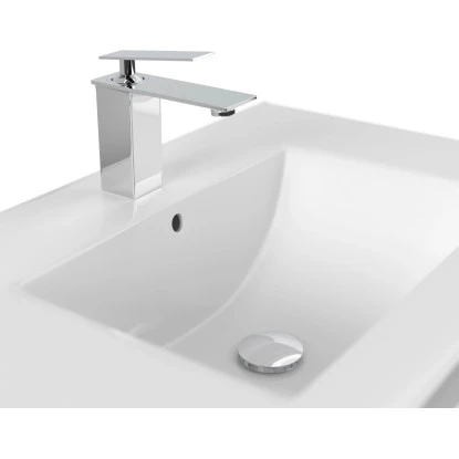 Posseik Badmöbel-Set Homeline H X B X T: 54 Cm X 72 Cm X 46,5 Cm Weiß Hochglanz – Bild 5